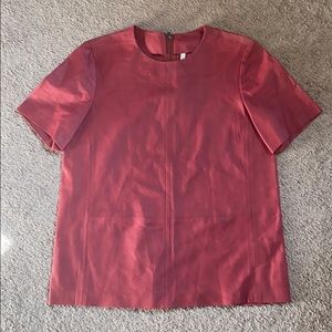 Truth and Pride Red Genuine Leather Wine Tee Shirt
